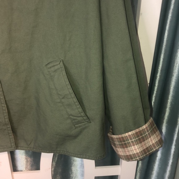 Vintage Braetan Army Green/Plaid Reversible Womens Barn Jacket - Picture 3 of 10